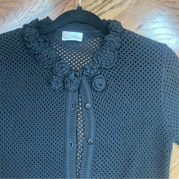 Red Valentino Black knitted mesh Cardigan size XS - Picture 7 of 17